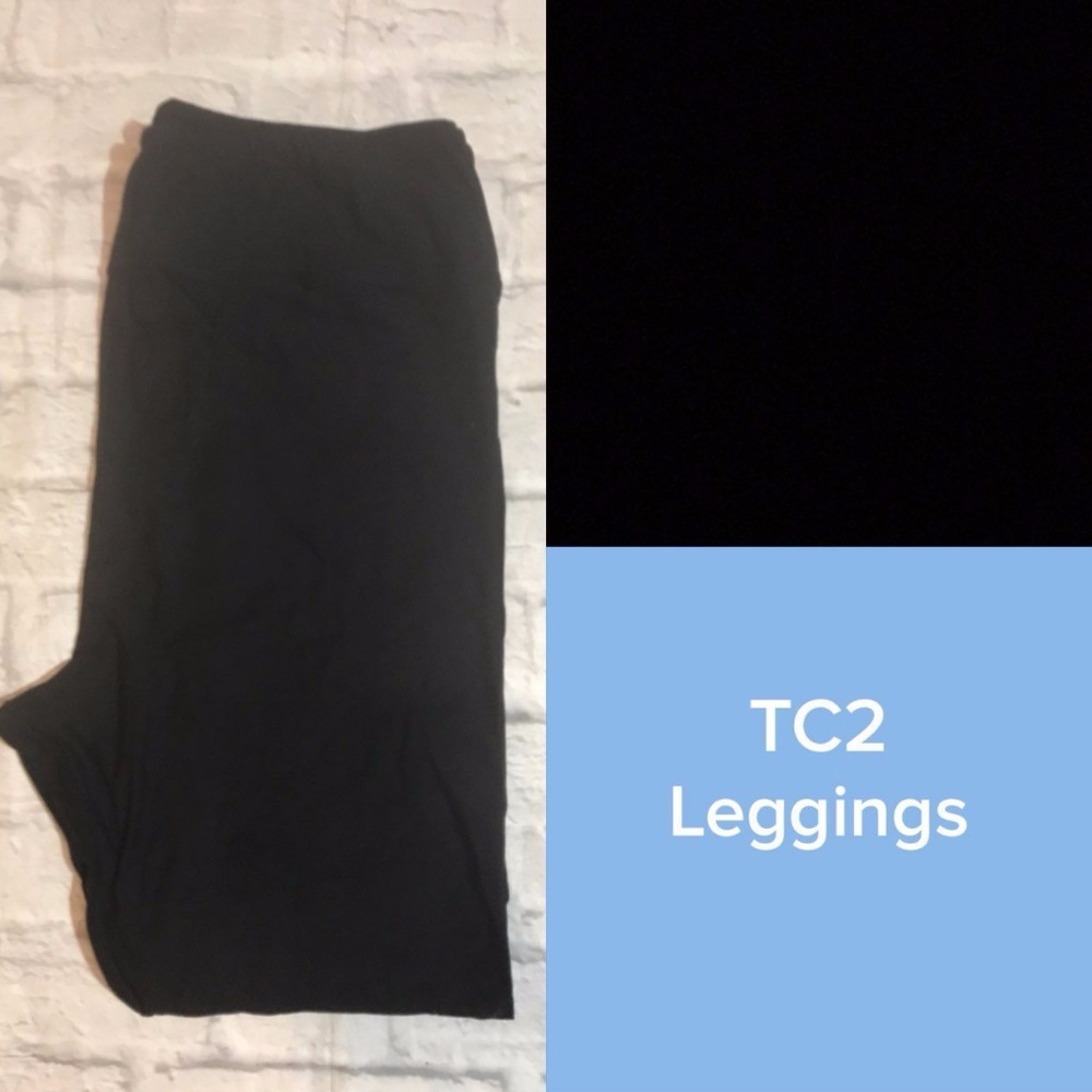 LulaRoe Solid Black TC2 Noir Leggings